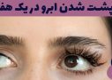 پرپشت شدن ابرو در یک هفته