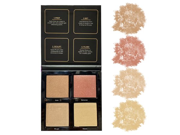 رنگ پالت هایلایتر 4 رنگ کاپرا نیو (KAPRA NEW)